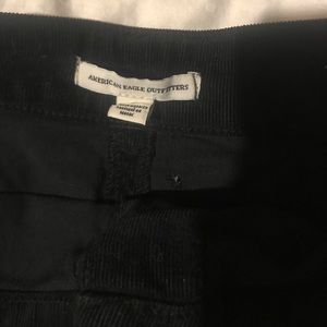 Black Corduroy Skirt w/Buttons